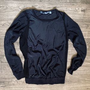 Vera Wang mesh satin blouse